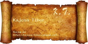 Kajcsa Tibor névjegykártya